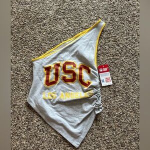 USC Graphic Tank Top One Shoulder NWT